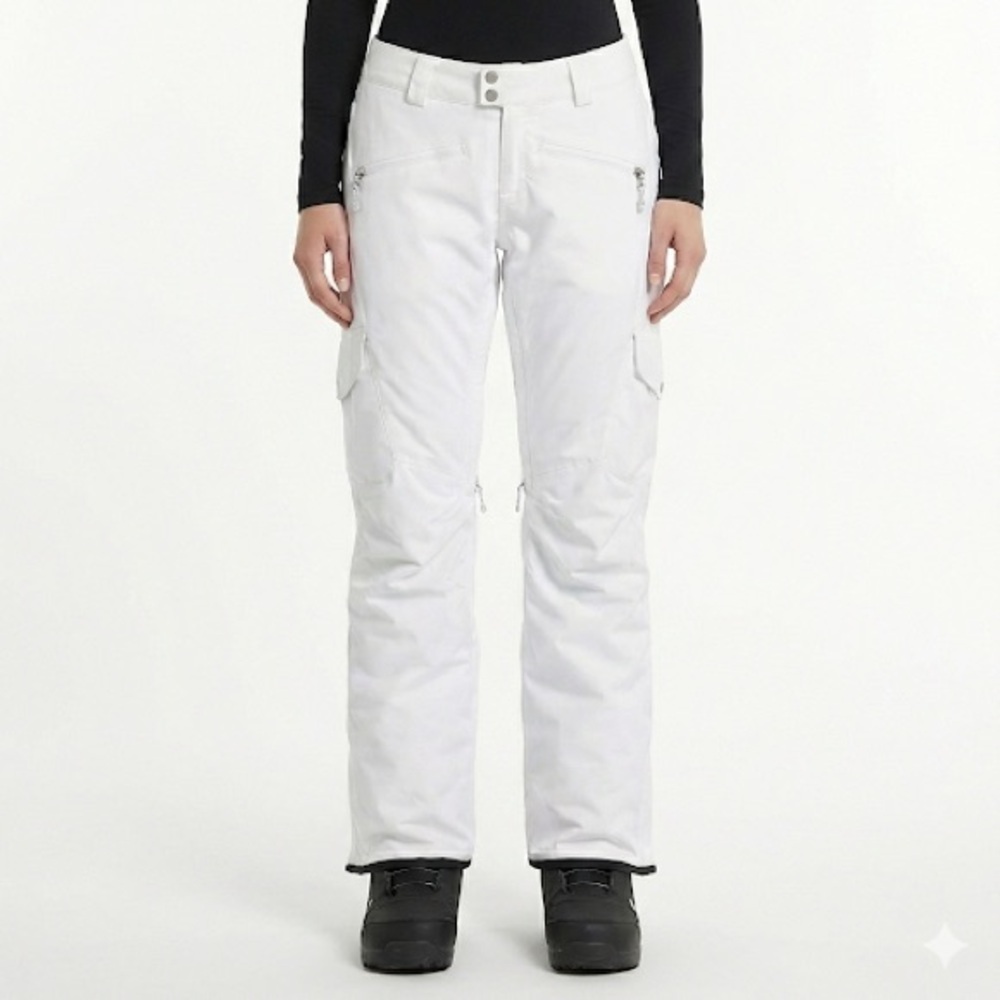 686 Women’s Snowboard Cargo Pants White Insulated Medium